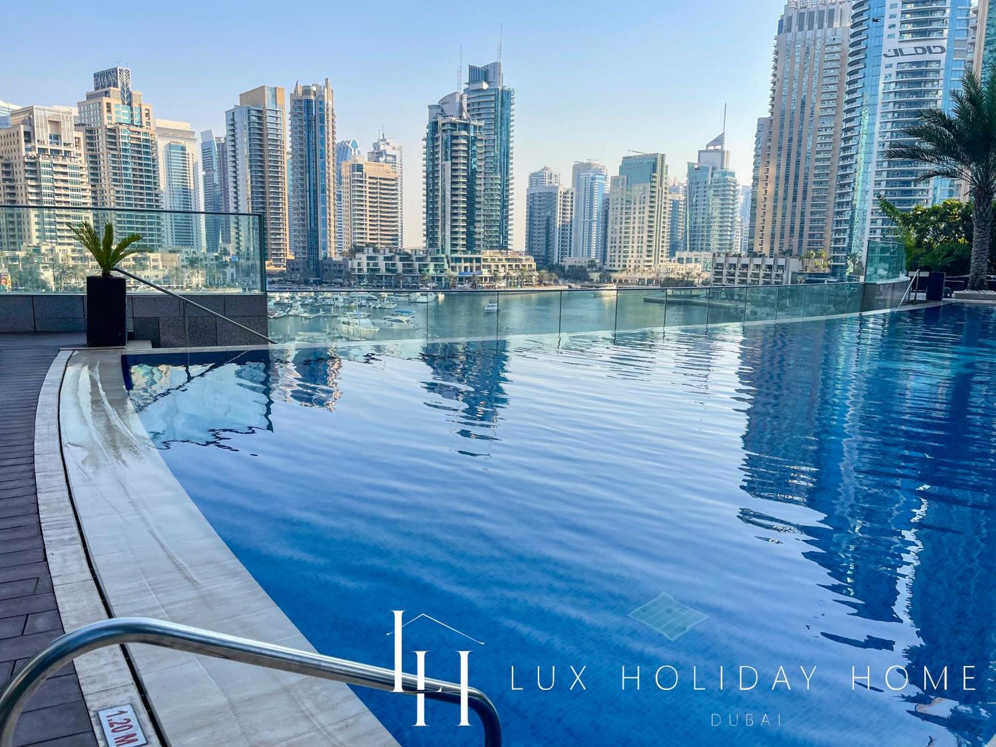Lux - Lavish Suite With Full Palm Jumeirah View 1 Дубай Екстер'єр фото